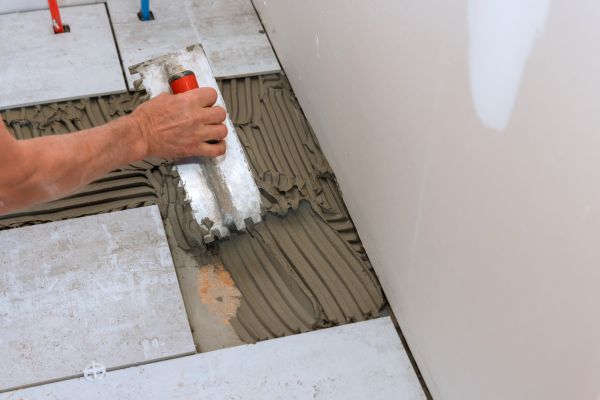 Bathroom Floor Renovation in Arlington